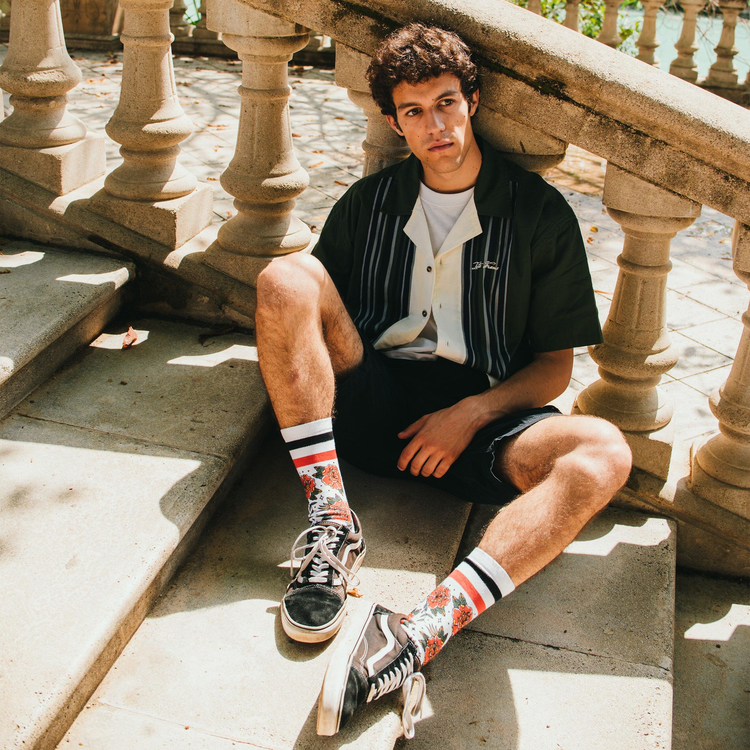 Sokken American socks model Moth Mid High voor unisex 7/7