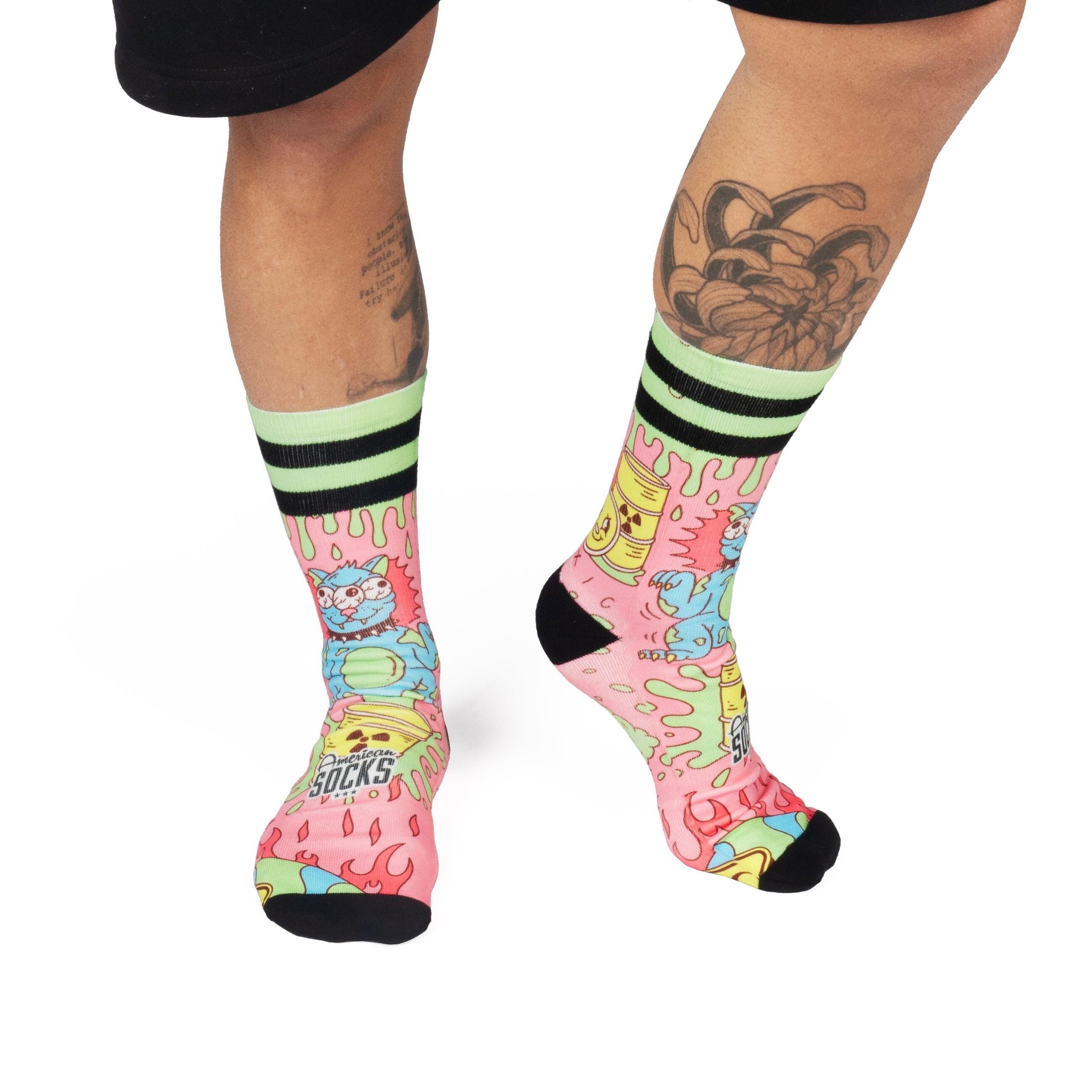 AMERICAN SOCKS Mid High Signature Series Radioactive 3/6