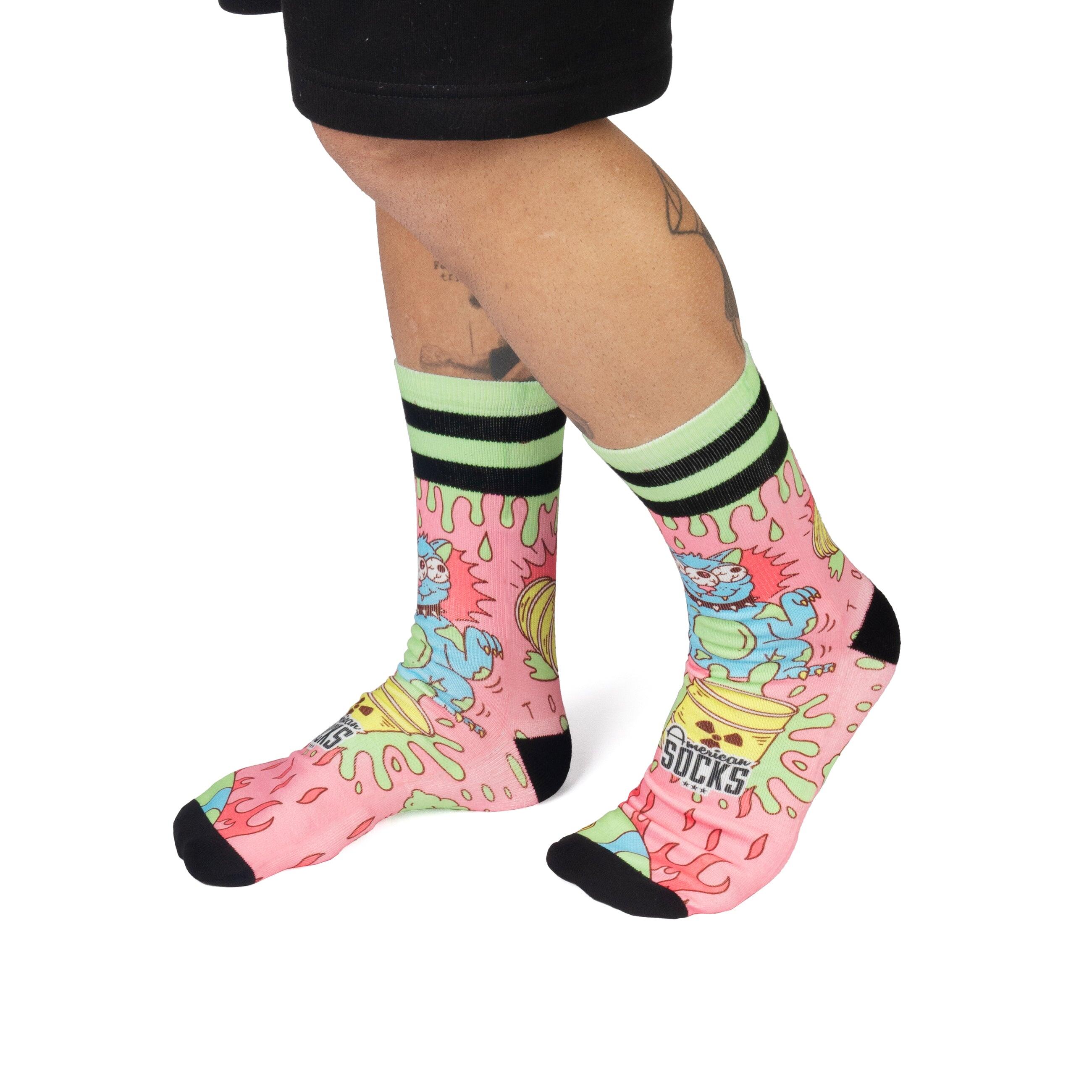 AMERICAN SOCKS Mid High Signature Series Radioactive 4/6