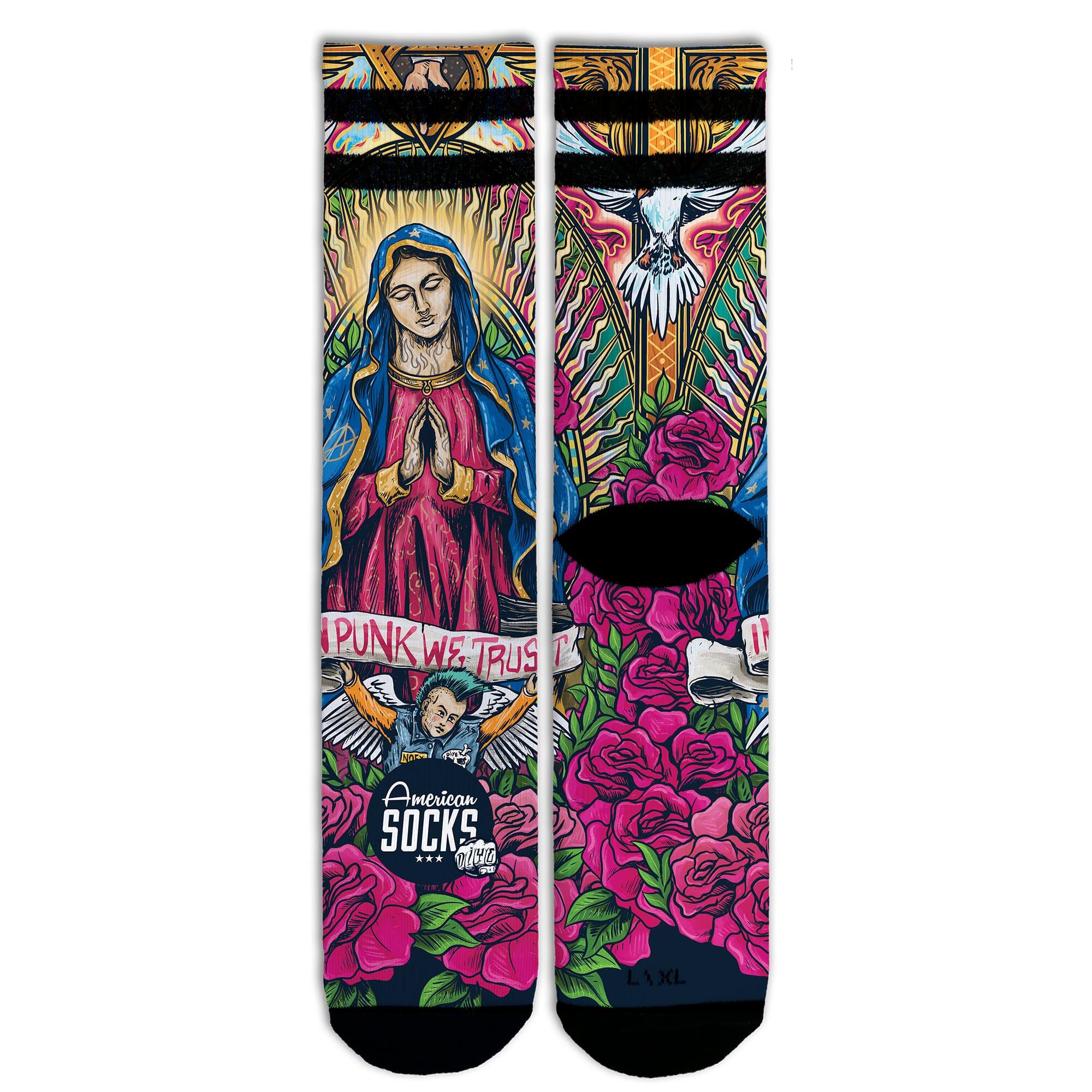 American Socks - Chaussettes Guadalupe - Mid High - American Socks - Chaussettes - Blanc|multicolore - L/xl/2xl - Decathlon