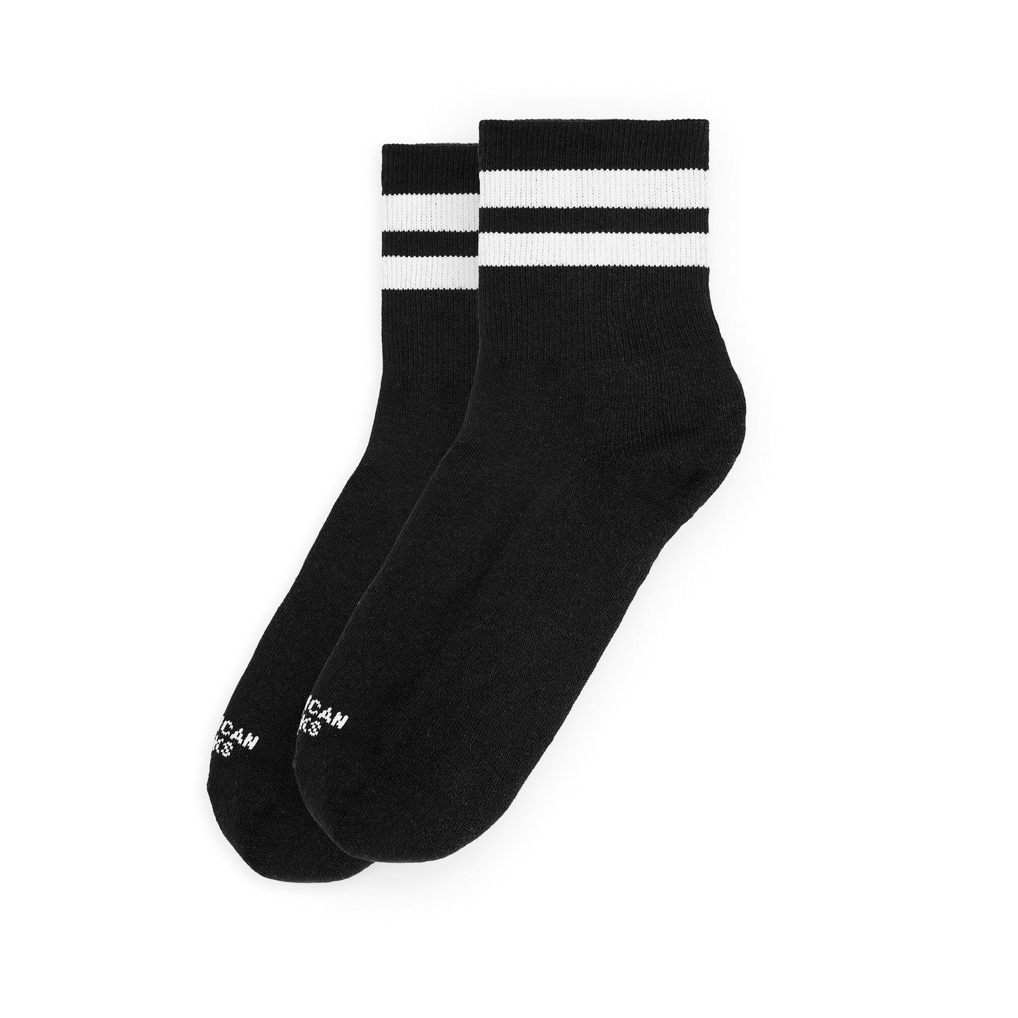 American Socks - Chaussettes Back In Black - Ankle High - American Socks - Chaussettes - Blanc|noir - Taille Unique - Decathlon