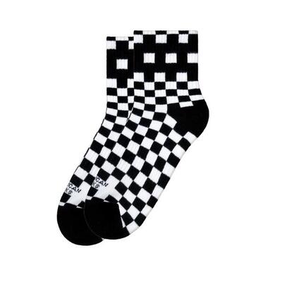 Calzini Checkerboard B/W - Ankle High - American Socks