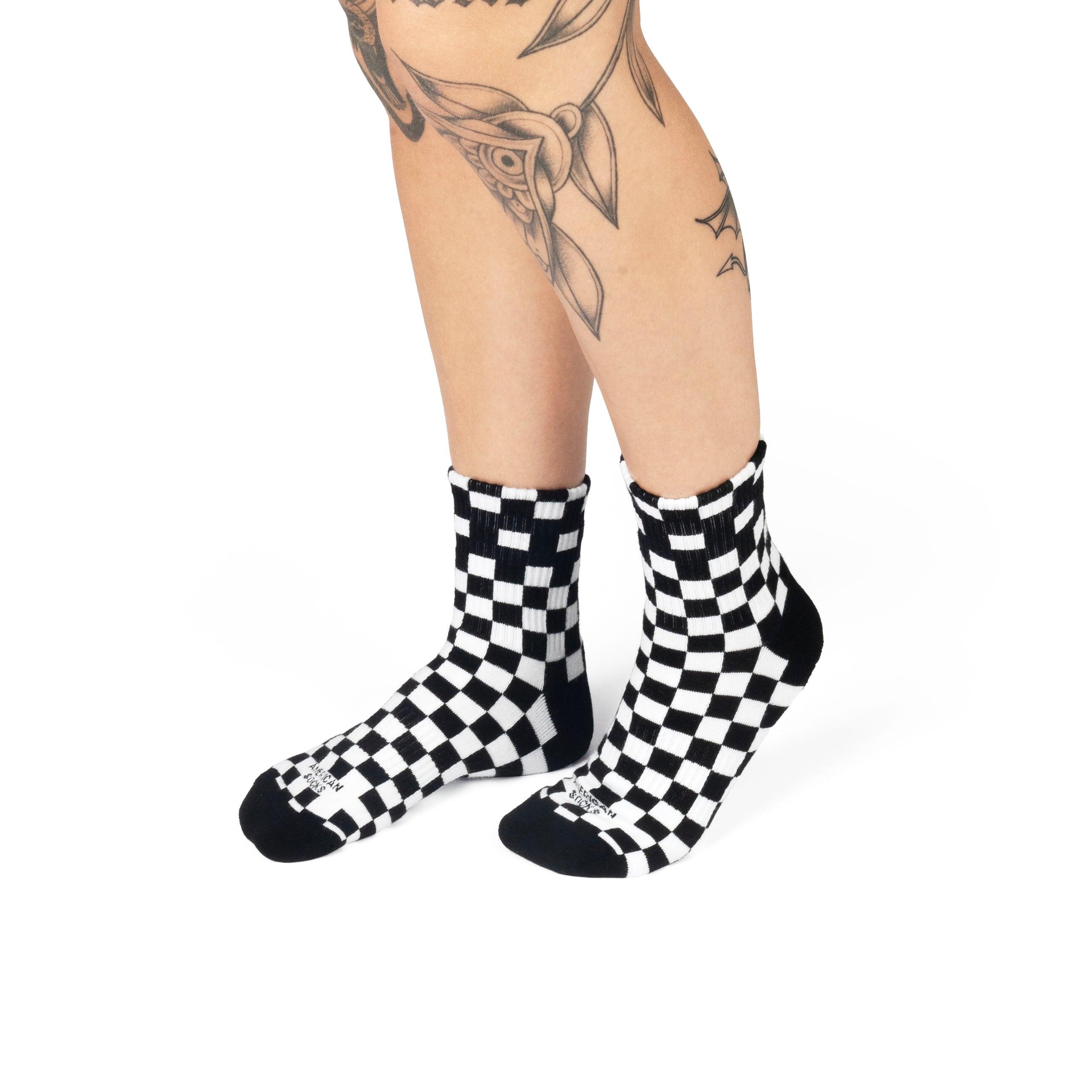 Calcetines Checkerboard B/W - Ankle High - American Socks 5/7