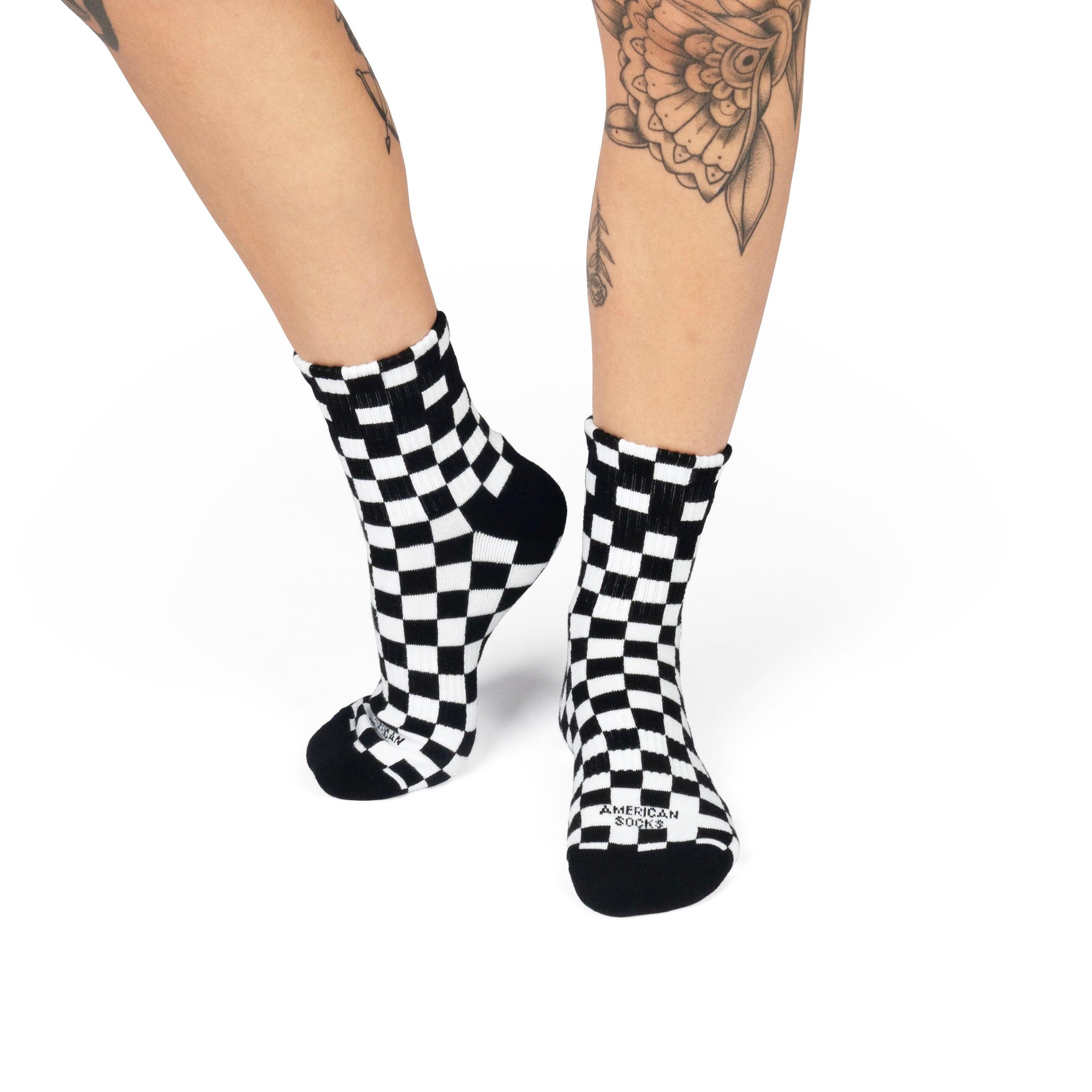 Calcetines Checkerboard B/W - Ankle High - American Socks 4/7