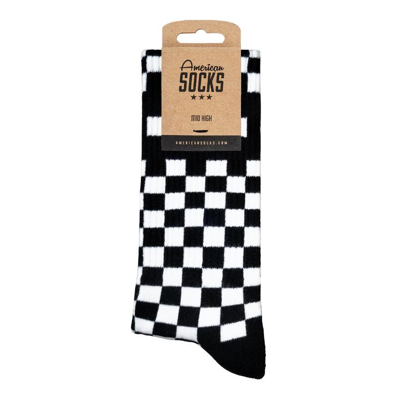 Calcetines Checkerboard B/W - Mid High - American Socks