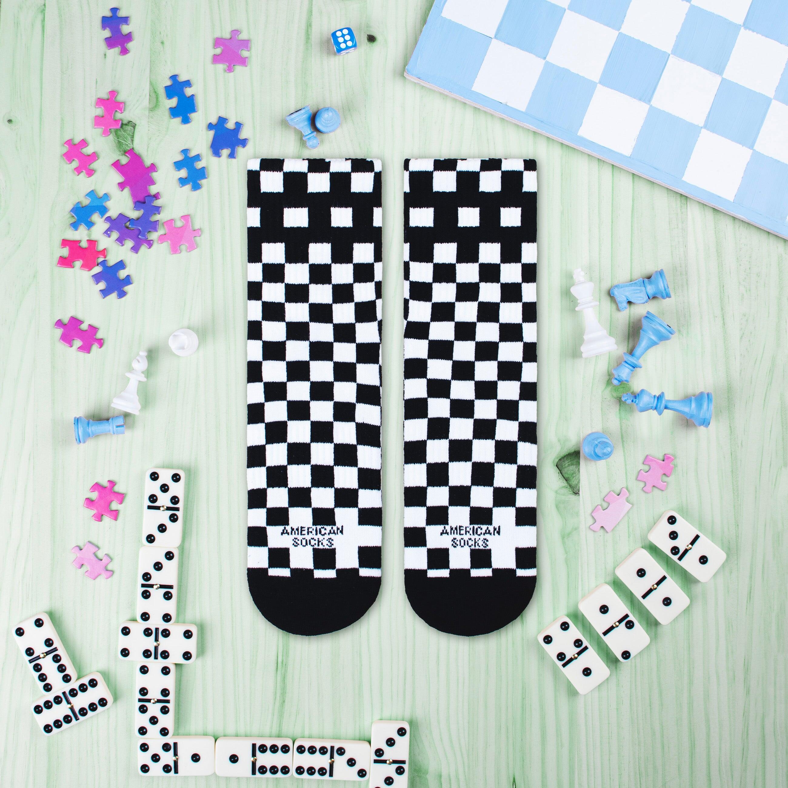Calcetines Checkerboard B/W - Ankle High - American Socks 6/7