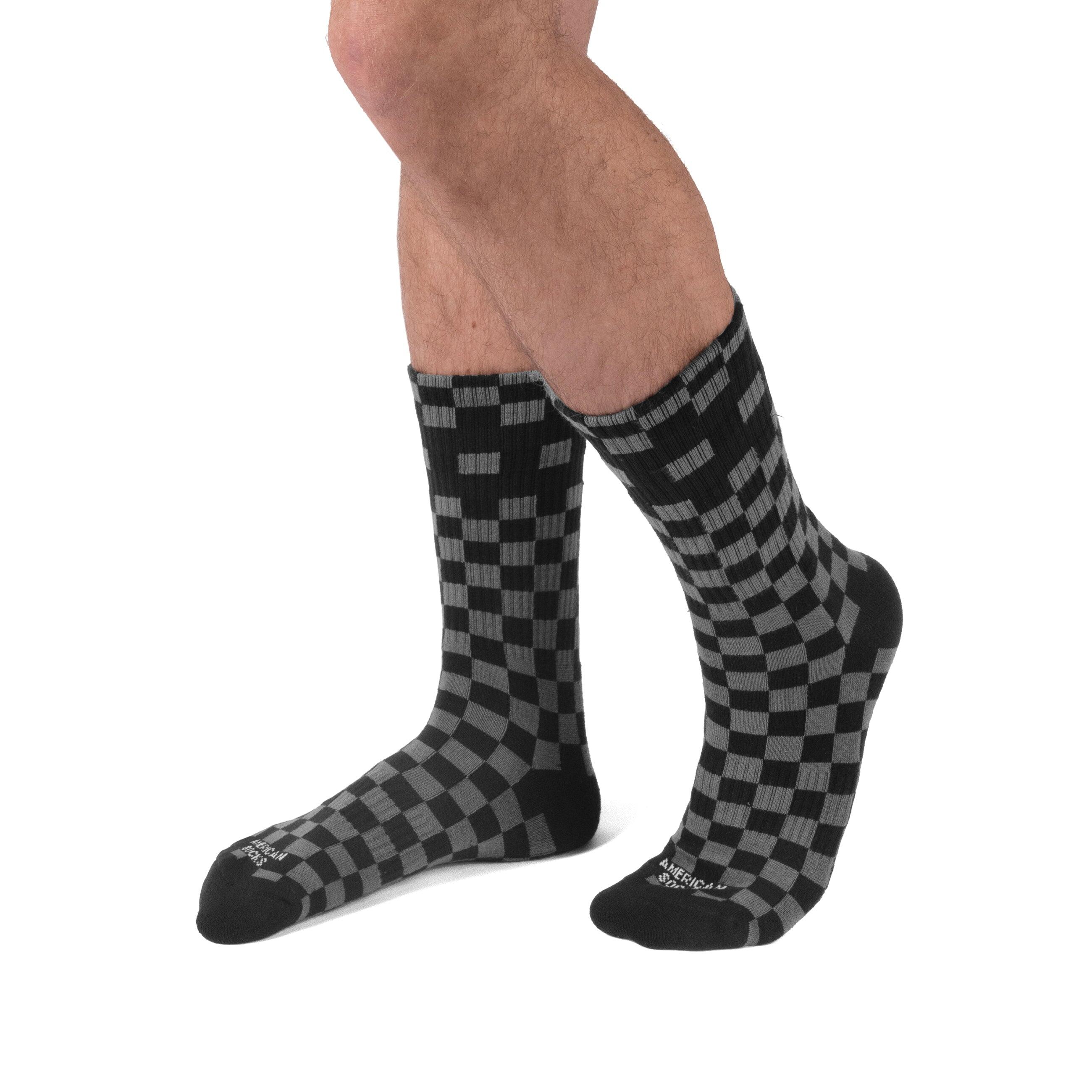 Chaussettes Checkerboard B/G - Mid High - American Socks 5/7