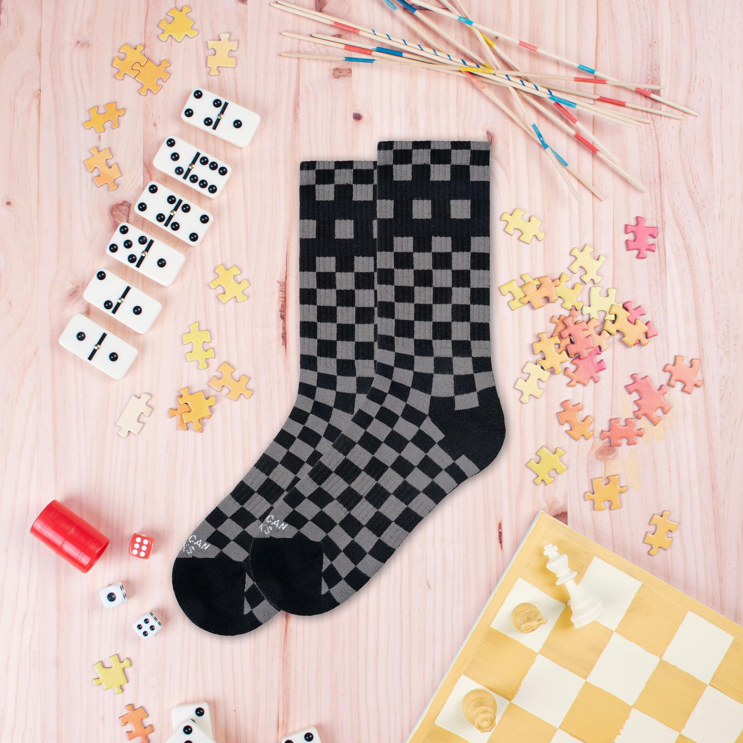 Chaussettes Checkerboard B/G - Mid High - American Socks 6/7