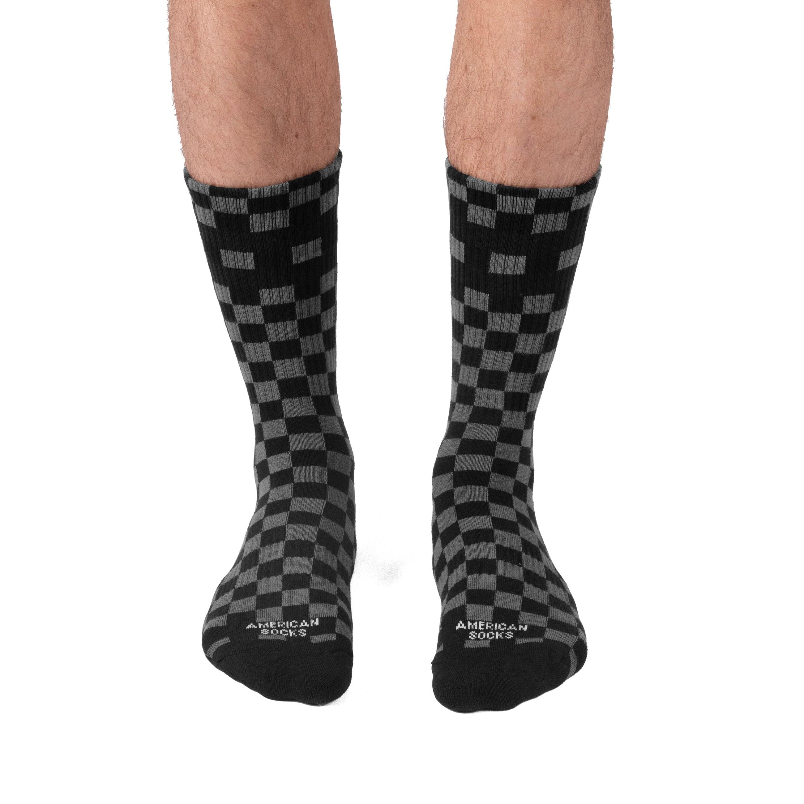 Chaussettes Checkerboard B/G - Mid High - American Socks 4/7