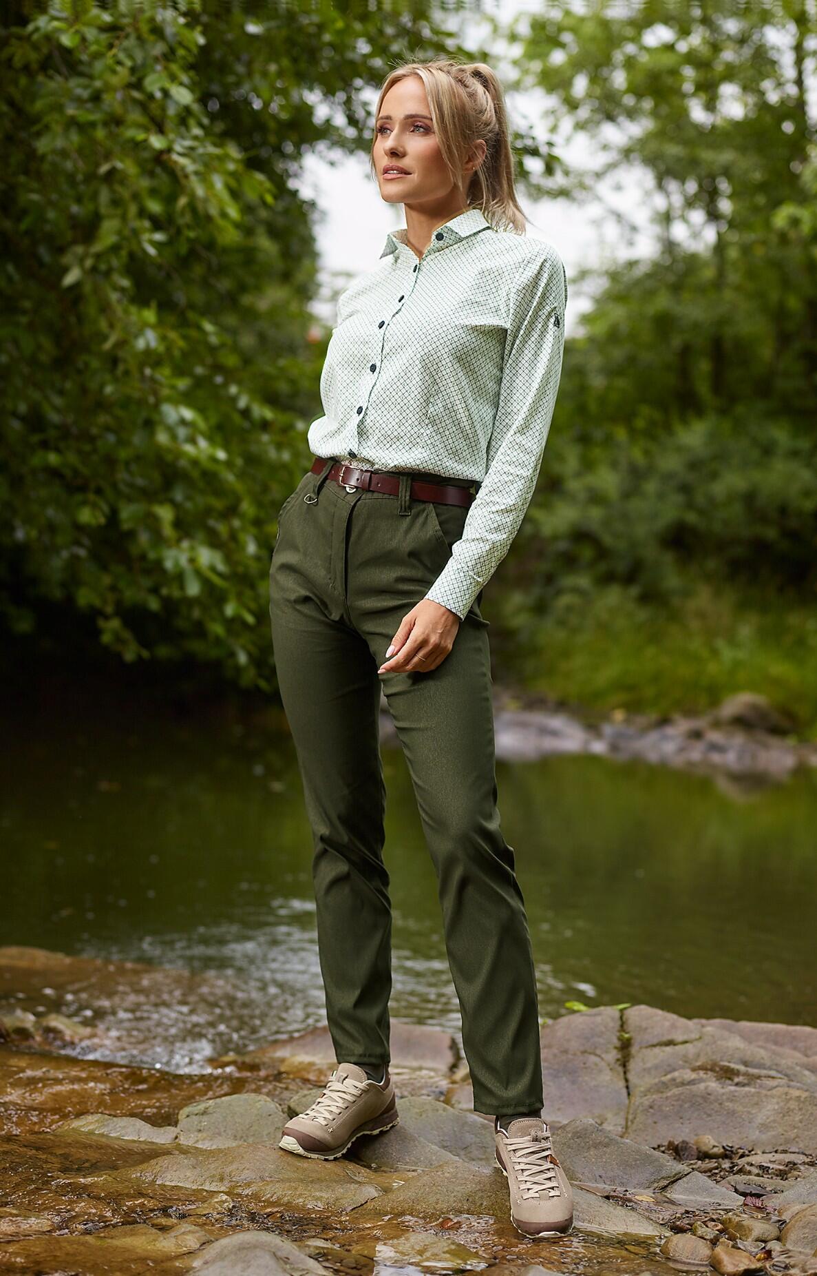 Damen Jagdhemd Tagart Deerland mit Hirschmotiv 5/6