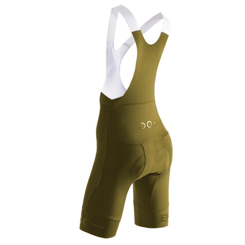 Cuissard à bretelles de cyclisme pour femme ECOON Megève Kaki