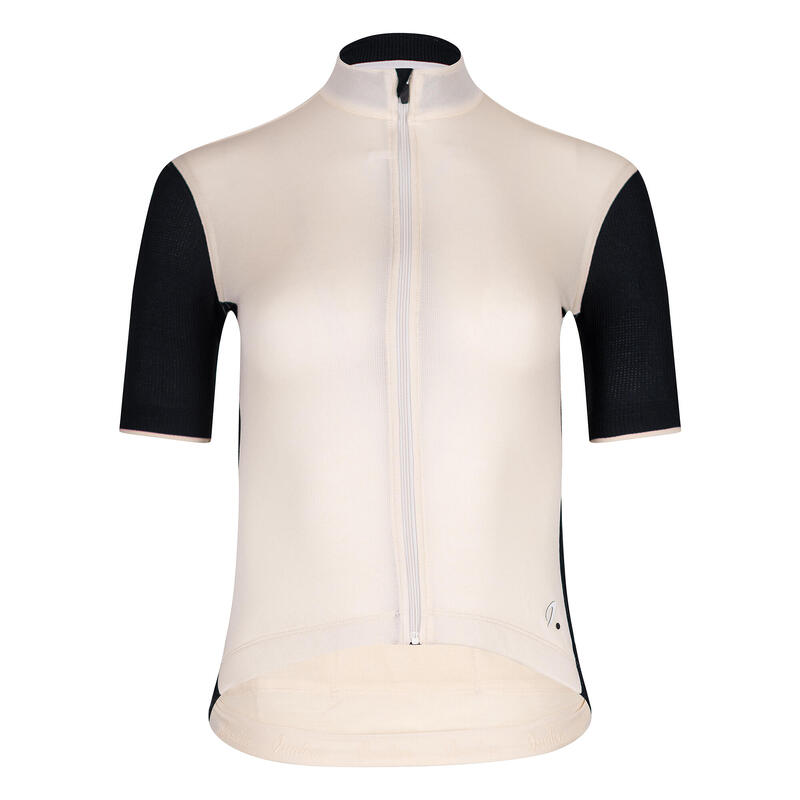 Maglia a manica corta da ciclismo da donna Signature Bianco Antico/Nero Jet