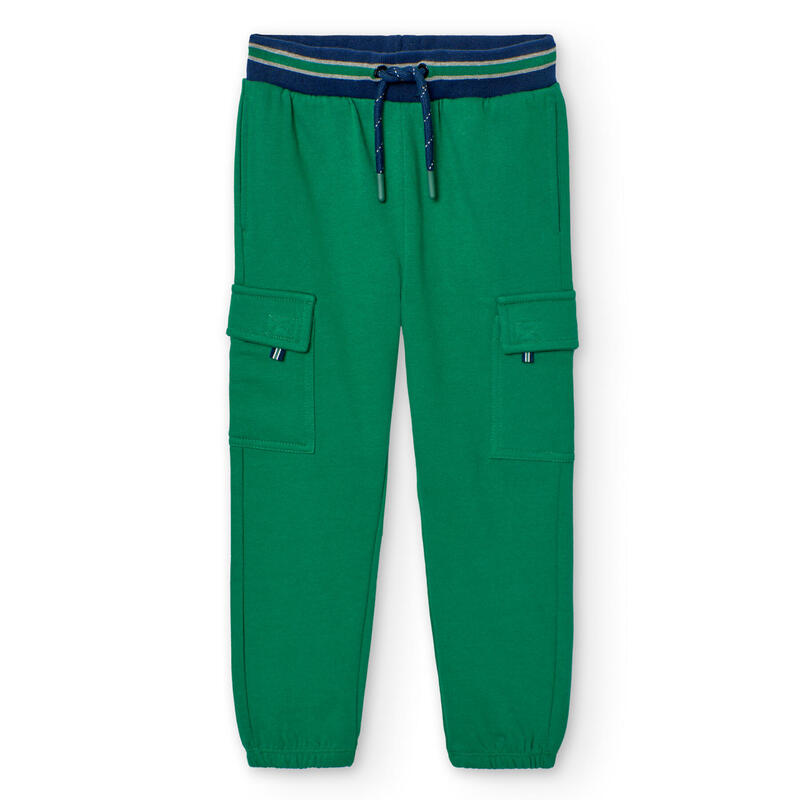 Pantalón felpa Gimnasia Niño Boboli Verde