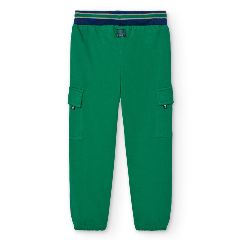 Pantalón felpa Gimnasia Niño Boboli Verde