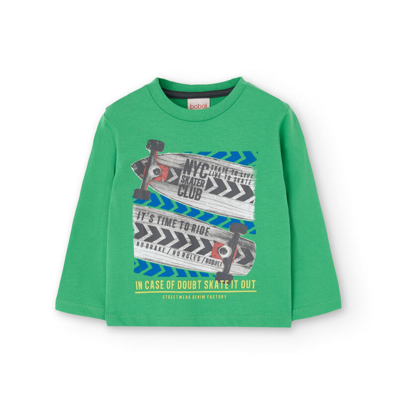 Camiseta Gimnasia Niño Boboli Verde