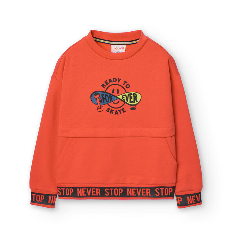 Sudadera Gimnasia Niño Boboli Naranja