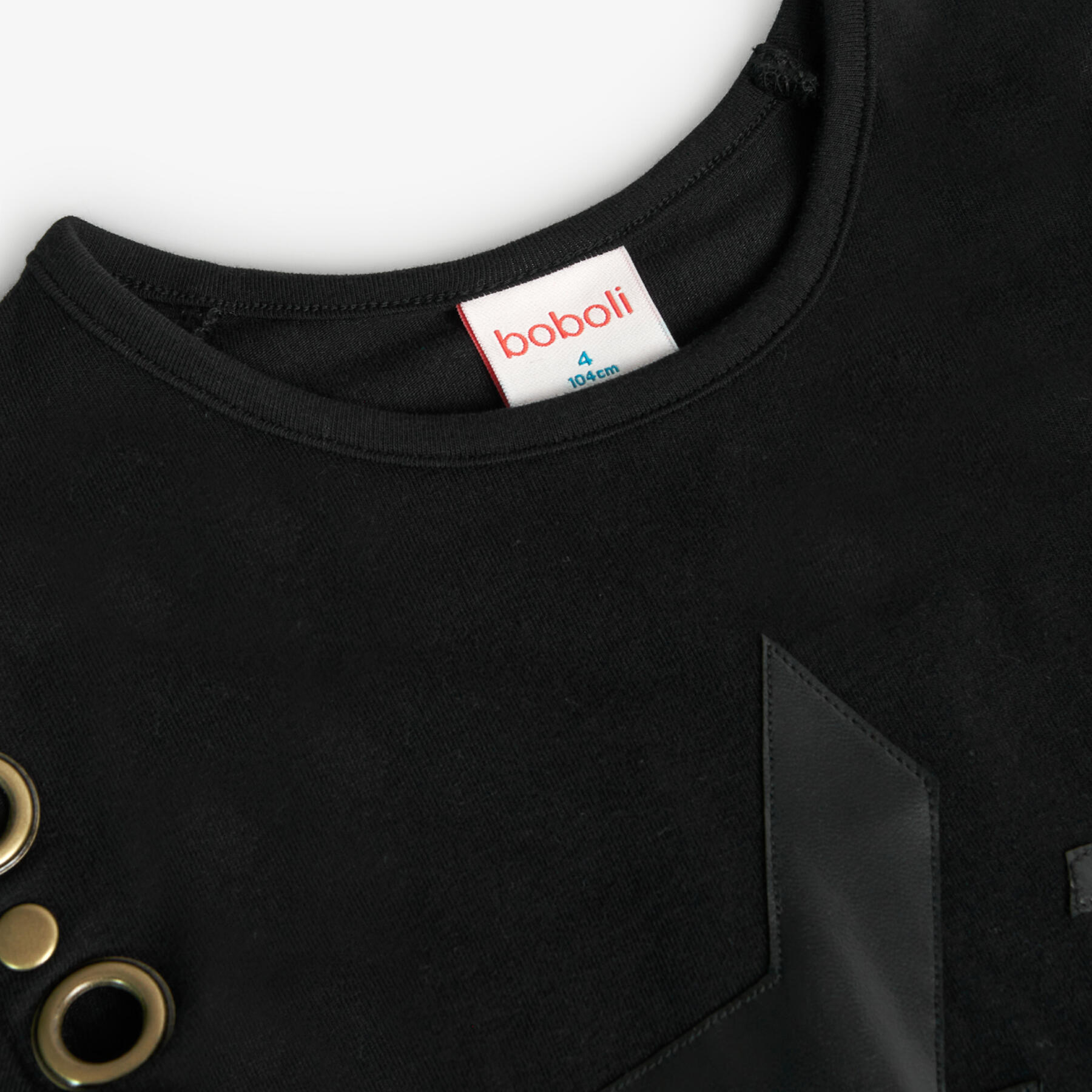 Camiseta Gimnasia Bebé Boboli Negro 3/4