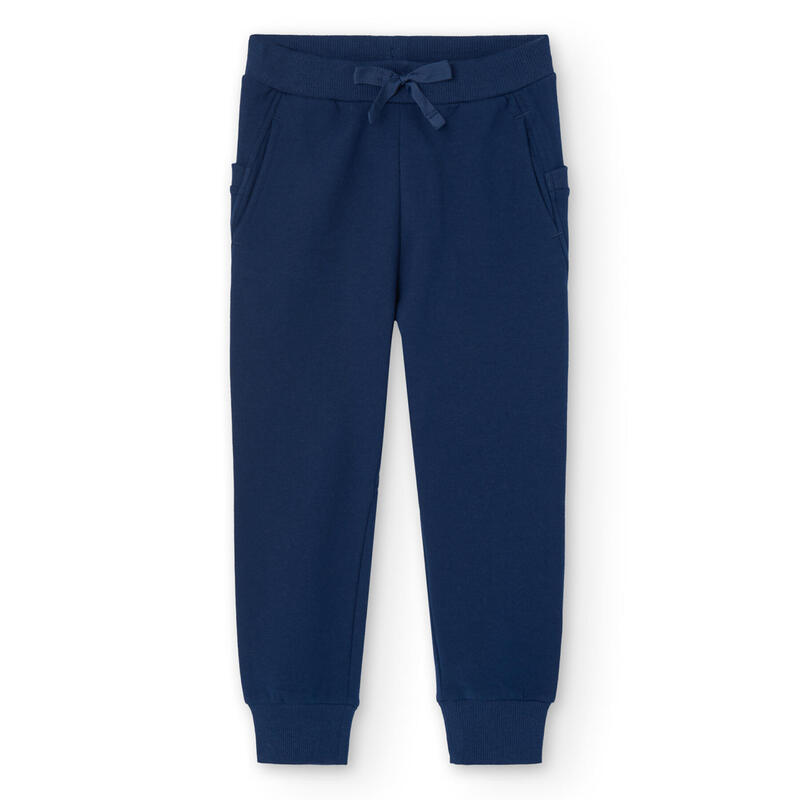 Pantalón felpa Gimnasia Niña Boboli Azul