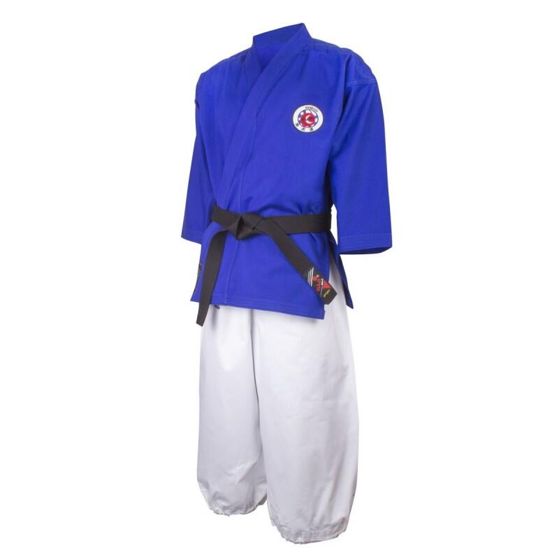 FUJI MAE imono blauw jasje witte broek van Nanbudo
