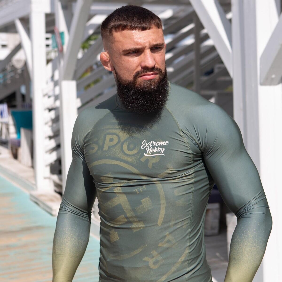Rashguard à manches longues pour hommes MMA EXTREME HOBBY BADGE 2/6