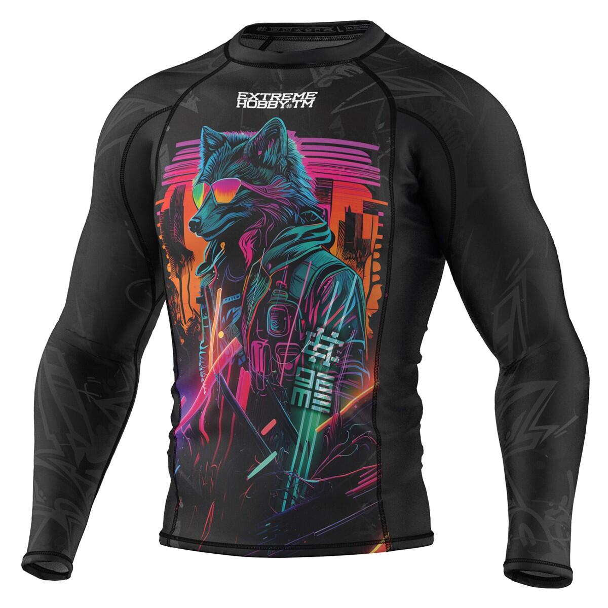 EXTREME HOBBY Langarm-Rashguard für Männer für MMA EXTREME HOBBY CYBER ANIMALS