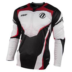 JERSEY QUANTUM Jersey met lange mouwen en bescherming Volwassen Wit Zwart Rood