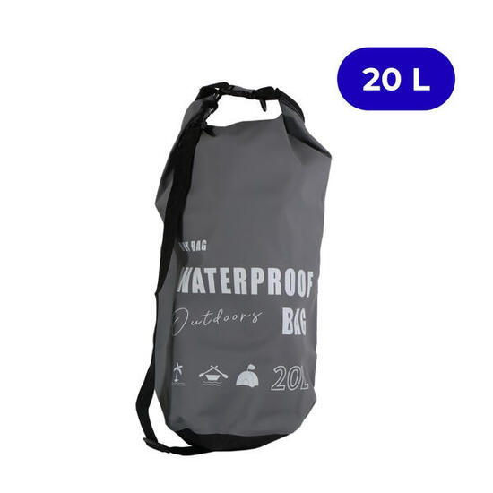 Inuitz Sac Étanche 20L Gris Imperméable Outdoor