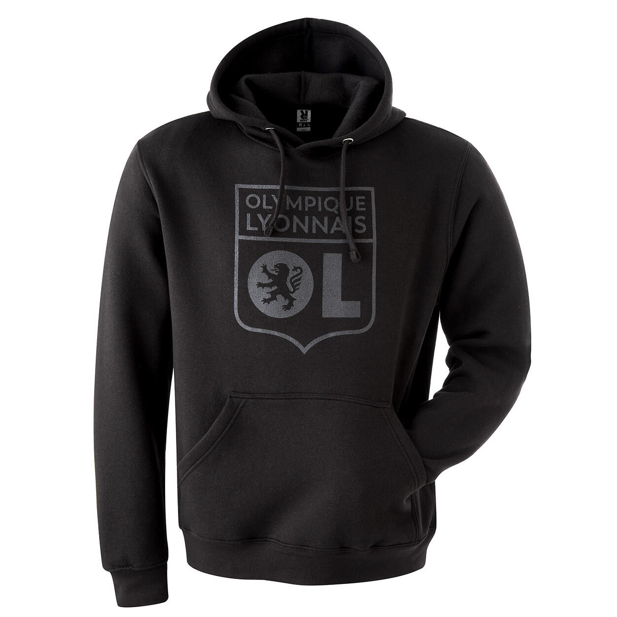 Sweat à capuche Basic Ton sur Ton Noir Mixte 1/5