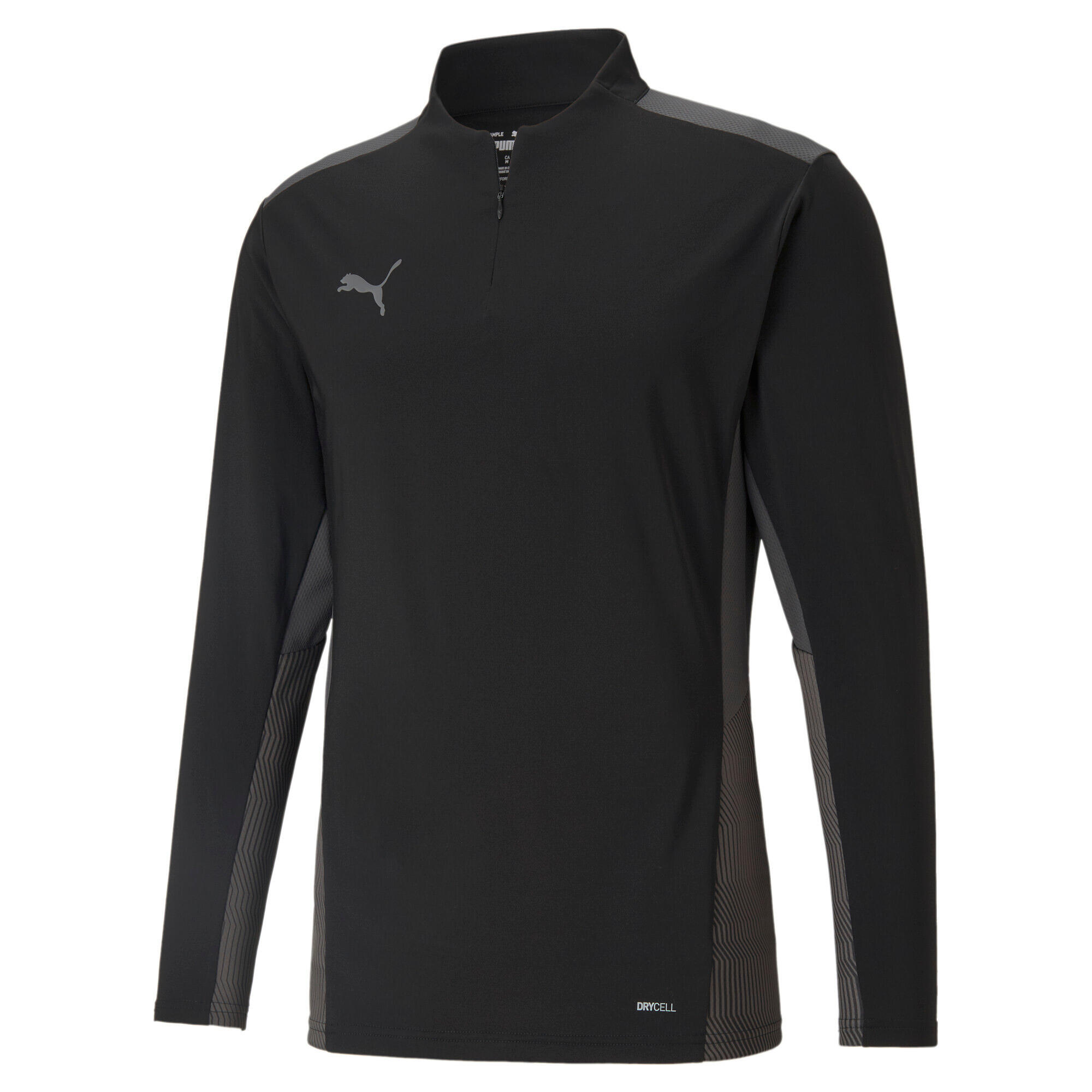 Puma - Training Top 1/4 Zip Puma Team Cup - Sweat-shirt - Gris|noir - 38 S - Decathlon