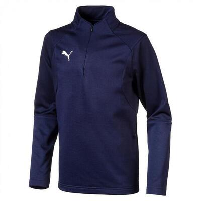 Kindersweatshirt puma jr liga 1/4 zip top peacoat blauw