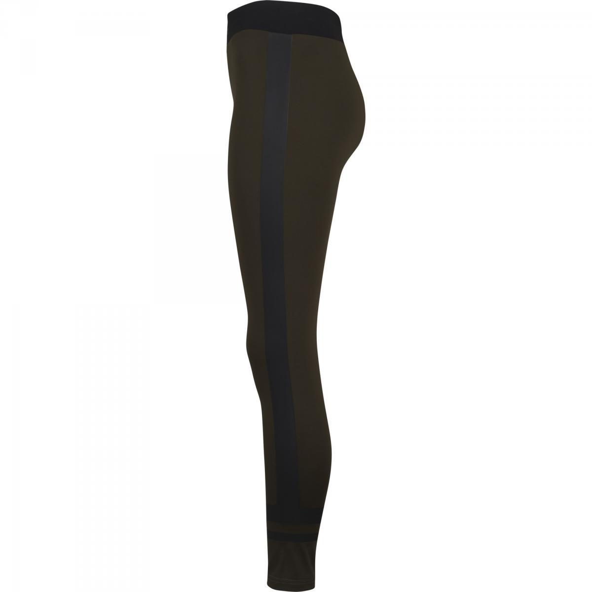LEGGING TAILLE HAUTE NOIR ET KAKI | MUSCULATION ET FITNESS 2/5