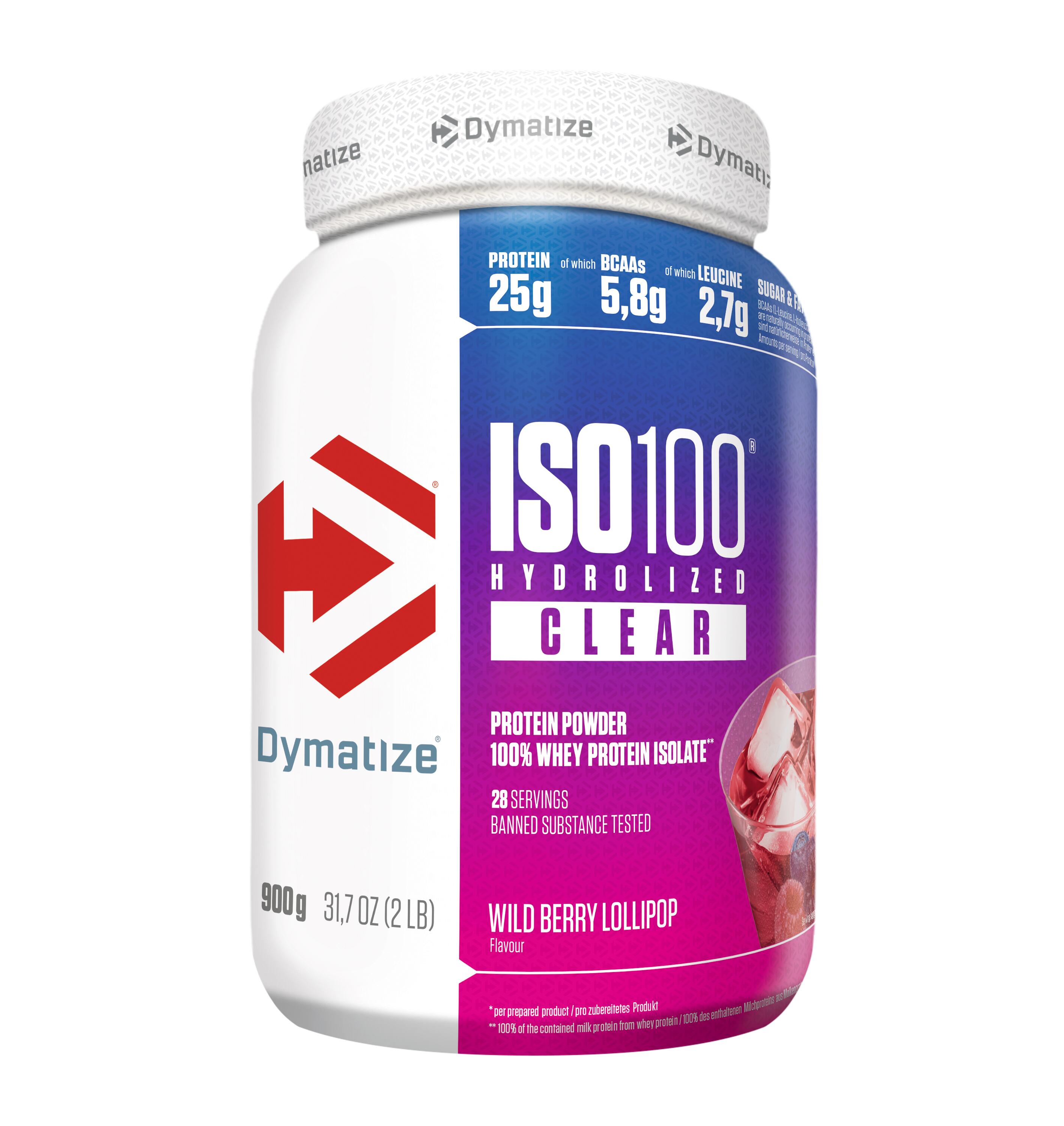 DYMATIZE Dymatize ISO 100 Clear (900g) Wild Berry Lollipop - Proteine