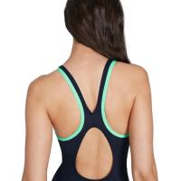 Maiô Speedo Boom Logo Splice Muscleback - Azul Marinho/Verde Falso - Tamanho 30 4/6