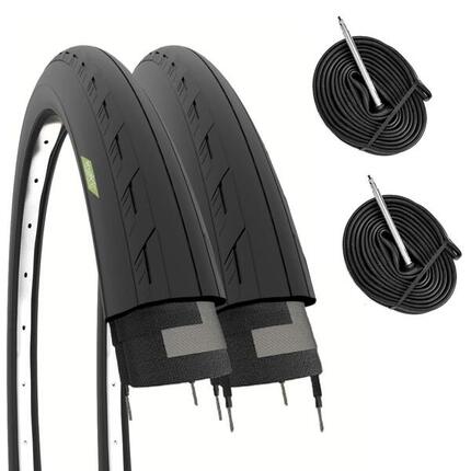 2 Reifen 700x25C (25-622)+Schläuche, Reifen Rennrad 700 x 25C BDC EV