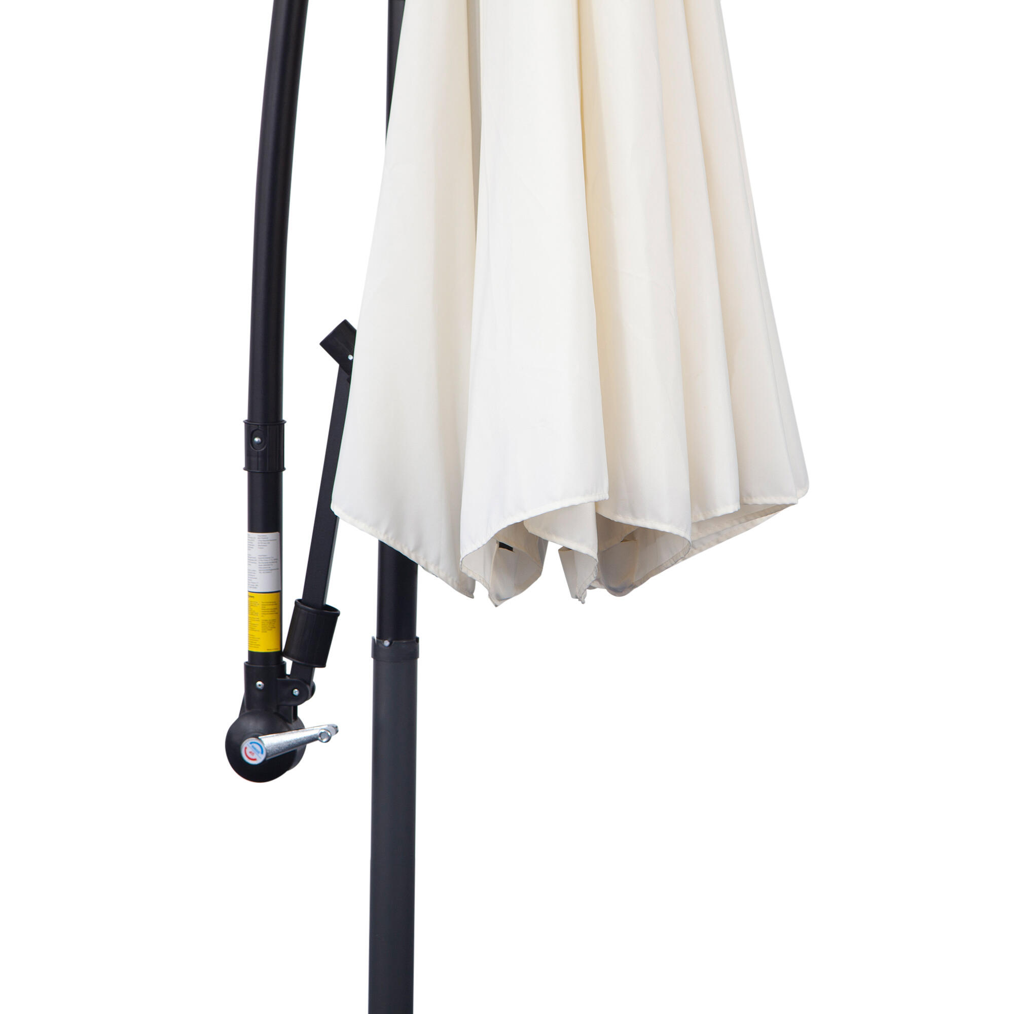 Sombrilla Outsunny 295x295x245 cm Crema 5/7