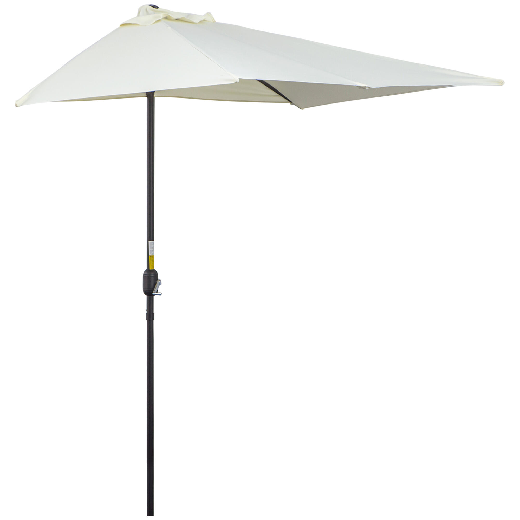 OUTSUNNY Chapéu de Sol Outsunny 230x130x245 cm Bege
