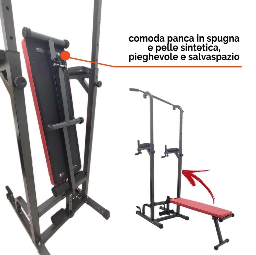 Panca Torre Multifunzione - Chin Up Palestra Professionale Panca Allenamento FF 5/6