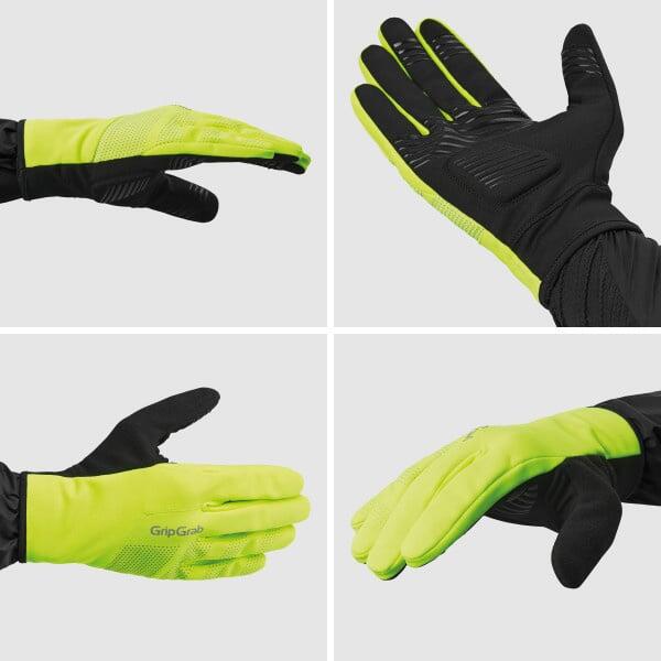 Fietshandschoenen Windproof Lente-Herfst Maat M - RIDE 2 Hi-Vis