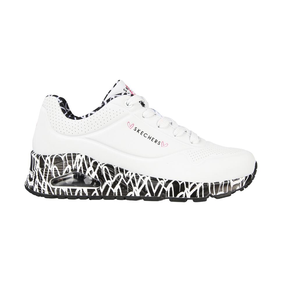 Buty na co dzień damskie SKECHERS UNO LOVING LOVE zdobienie w serca