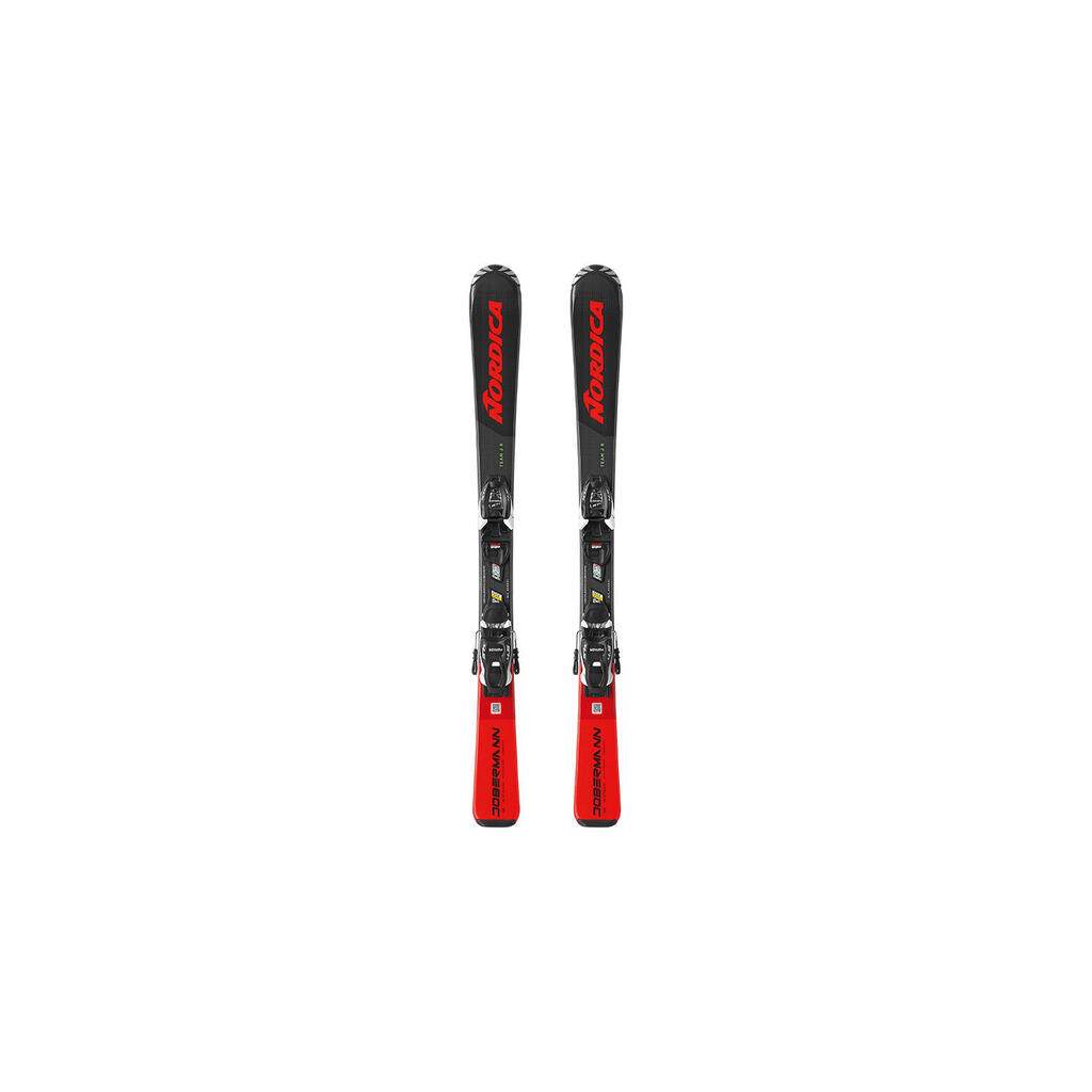 Nordica Team J R Fdt (110-150) Ski Pack + Jr 7.0 Fdt Black Bindings for Boys