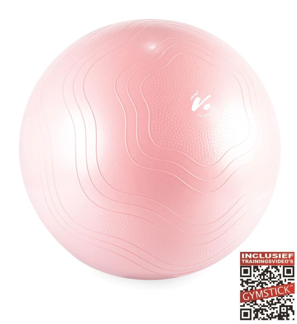 GYMSTICK Vivid Fitness Swiss Ball 75 cm Pastel Pink, Durable