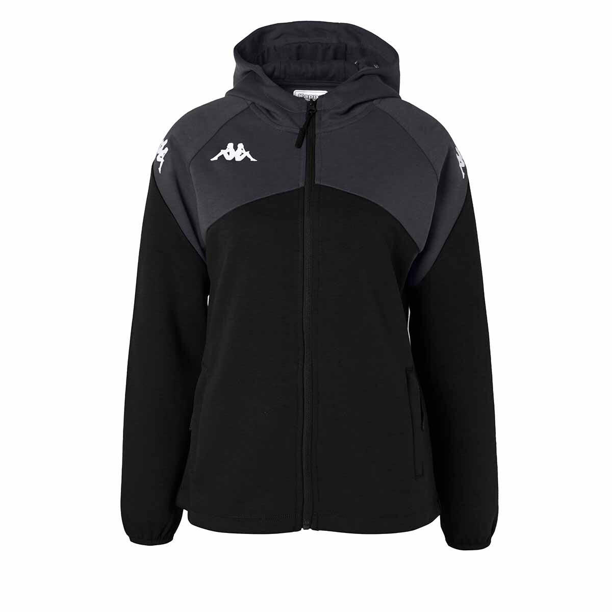 Kappa - Veste À Capuche Manches Longues Femme Fianta Noir - Veste - Gris|noir - 42 M/l - Decathlon