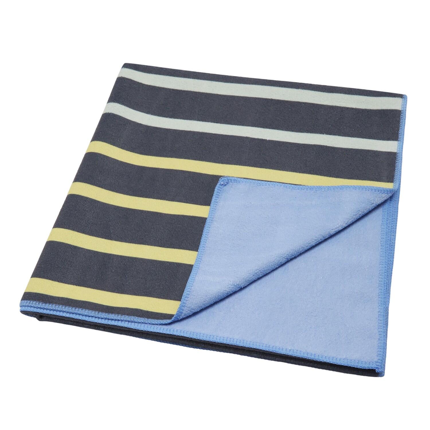 Badetuch, Multistreifen Damen und Herren Marine 3/4