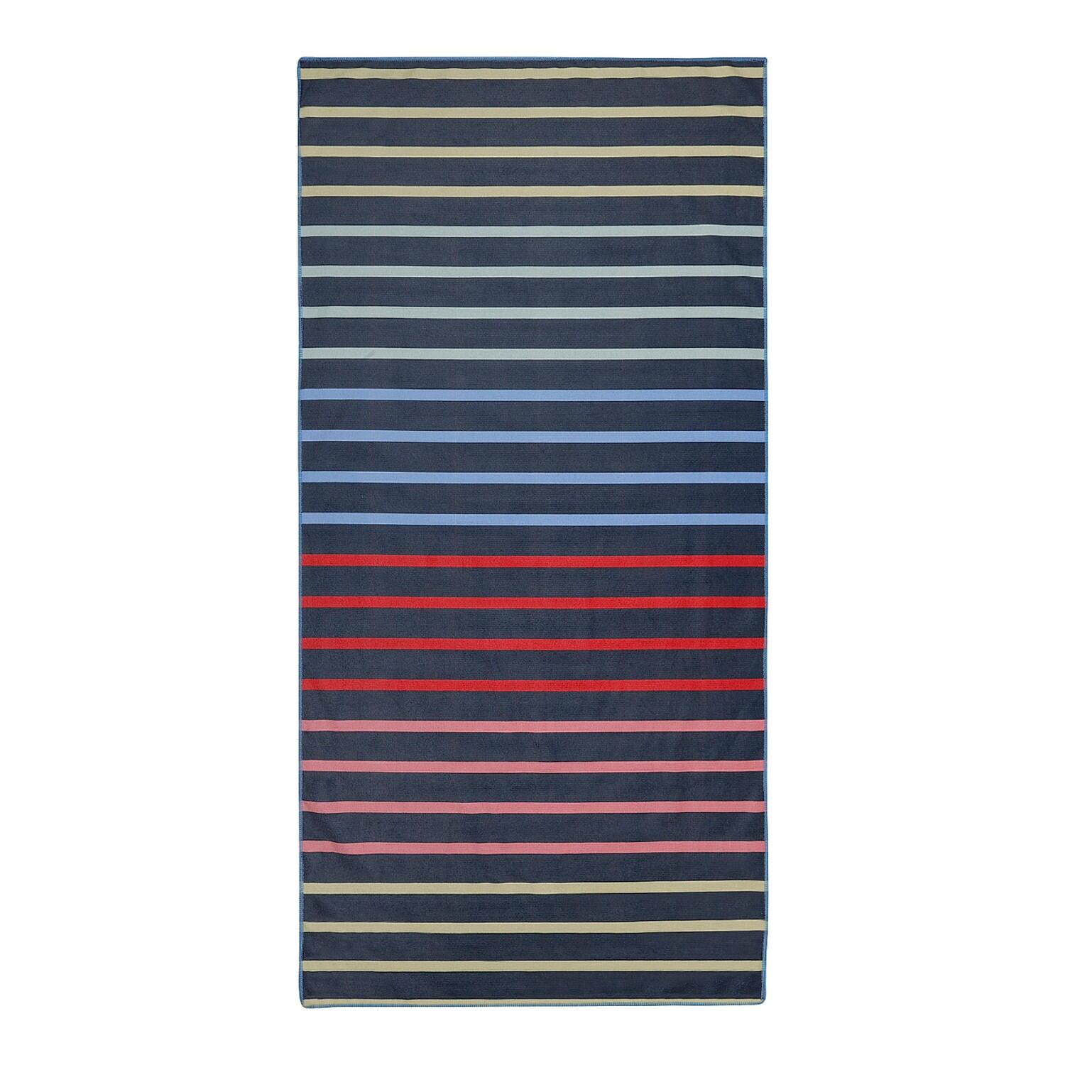 REGATTA Multi Stripe Beach Towel (Navy)
