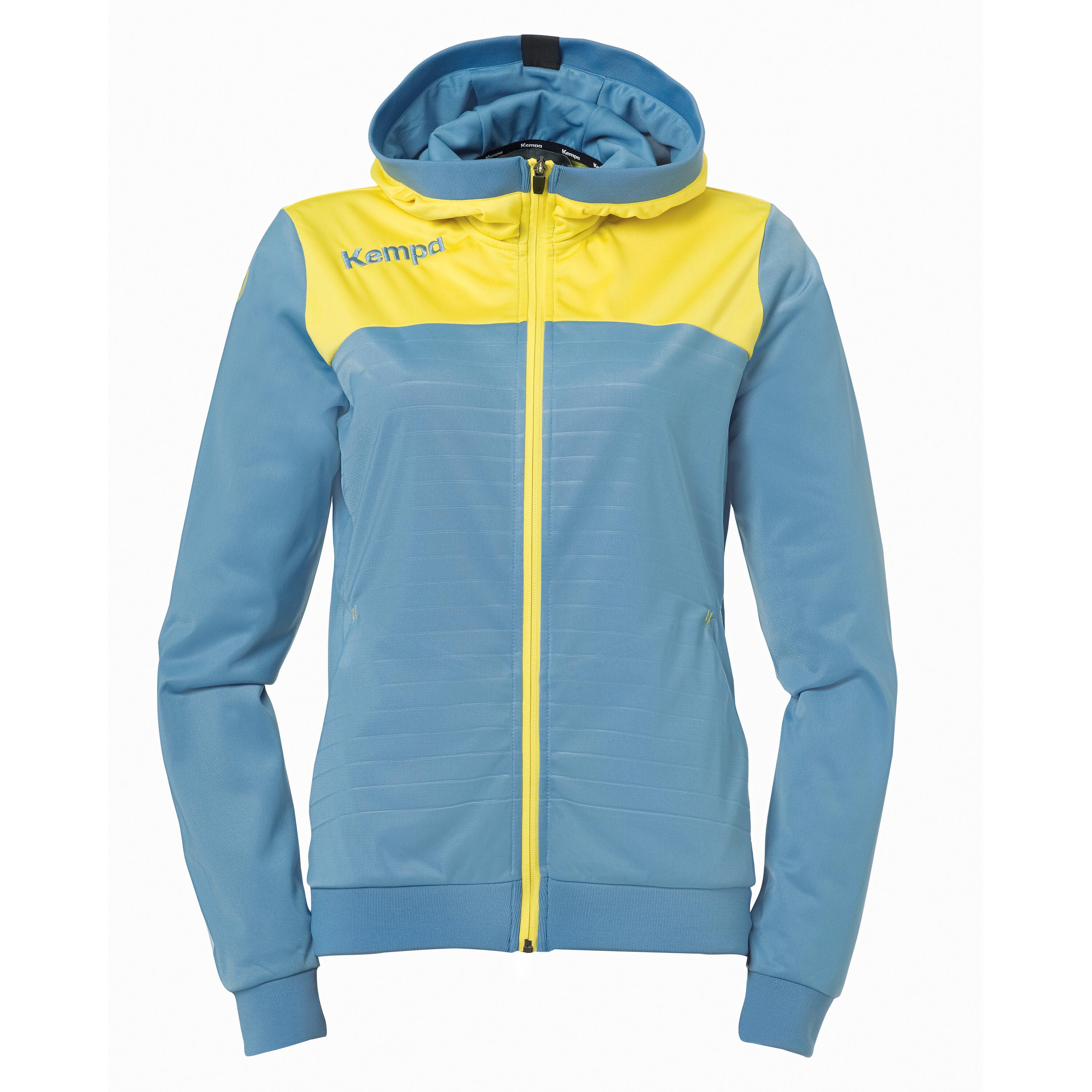Kempa - Veste À Capuche Kempa Femme Emotion 2.0 - Veste - Bleu|jaune - S - Decathlon