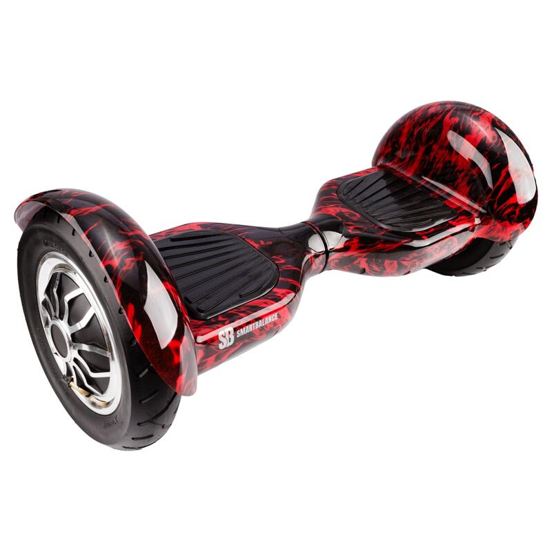 Pachet Hoverboard 10" cu Scaun Suspensii Negru, Off-Road Flame, 2Ah