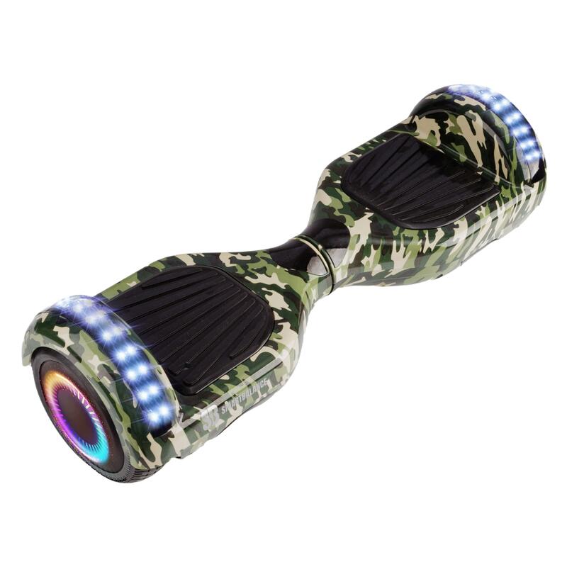 Pachet Hoverboard 6.5" cu Scaun Burete Negru, Regular Camouflage PRO, 4Ah