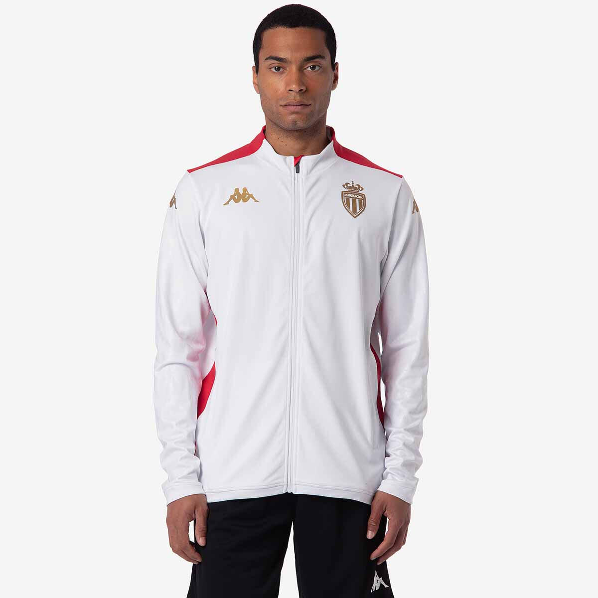 Kappa - Veste Arun Pro 8 Homme As Monaco 24/25 - Veste - Blanc|rouge - 56 3xl - Decathlon