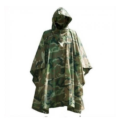 Poncho Ripstop Woodland - Tarngrün 2/5