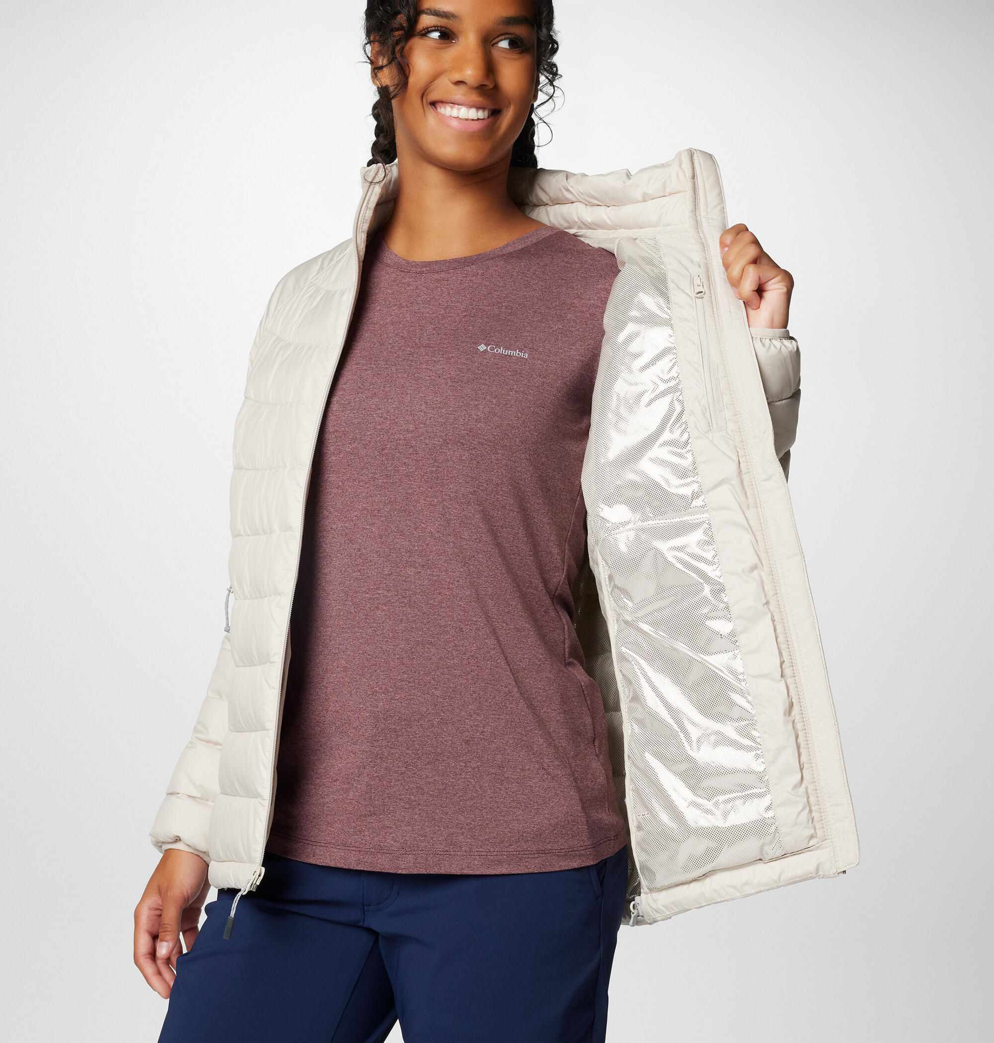 Veste Femmes Columbia Powder Lite II beige 5/7